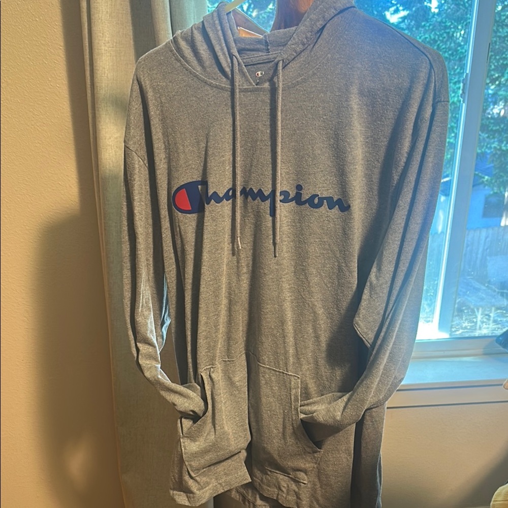 Champion Gray Pullover Sweater with Logo